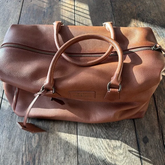Polo by Ralph Lauren Tan Leather Travel Bag with Strap - Picture 4 of 10